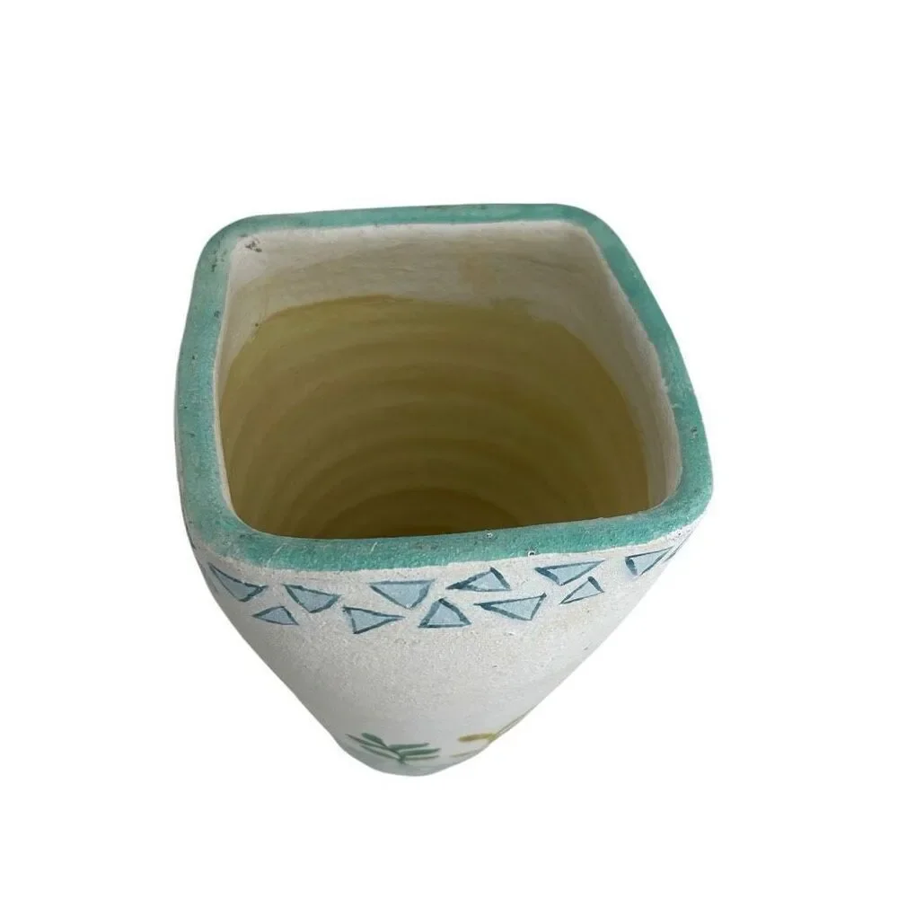Vtg Asian Pottery Vase 7 3/4